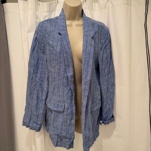 Old Navy Blue Striped Women's Blazer